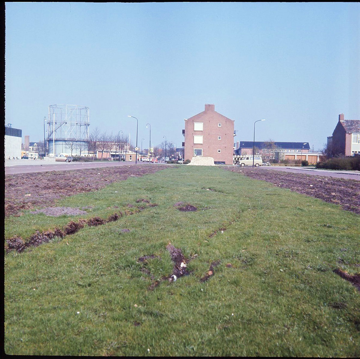 Vlak  voor de aanleg van de Le Roy tuin in 1966