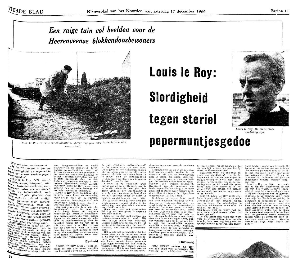 slordigheid tegen steriel pepermuntjesgedoe