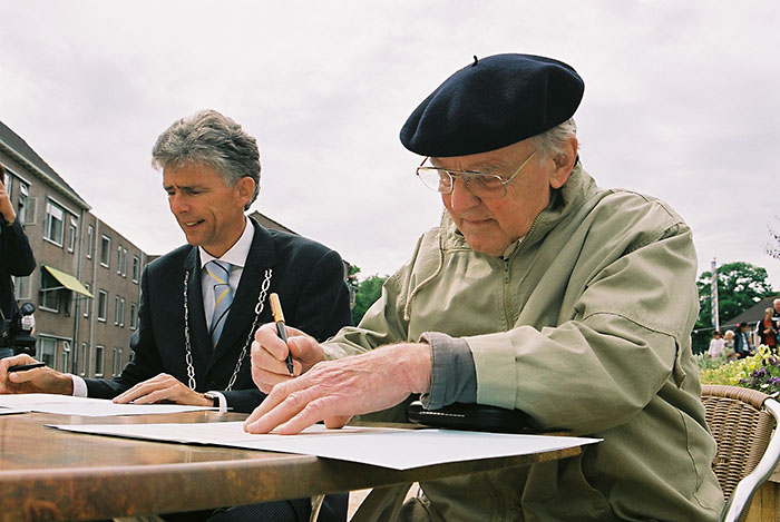 Burgemeester peter de jonge en louis le roy