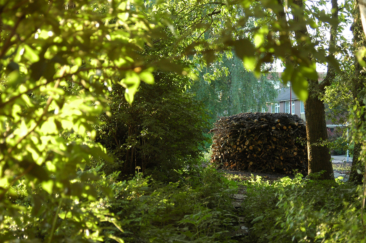 mutser stapel takken le roy tuin 2006