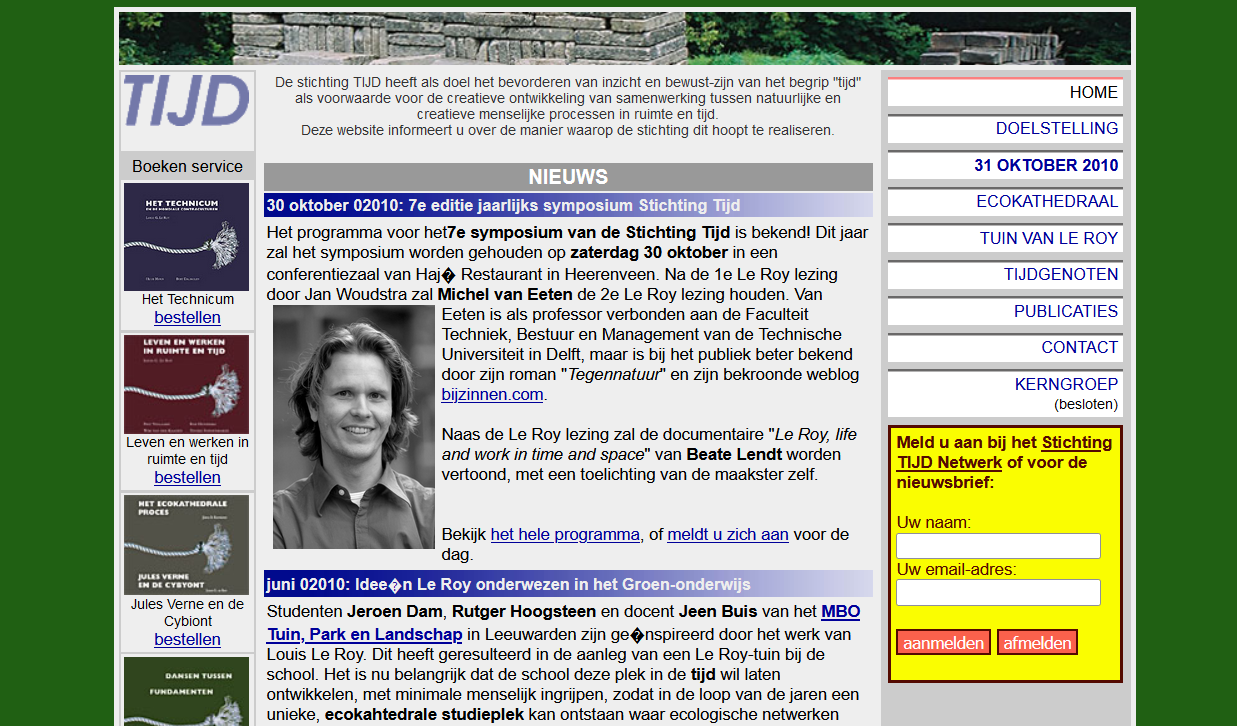 Archiefwebsite stichting tijd