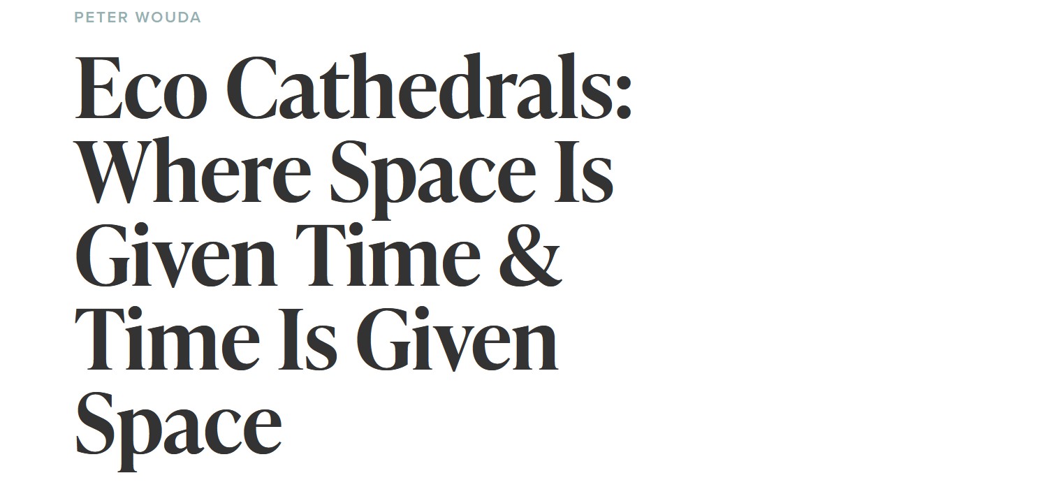 Eco cathedrals long term thinking