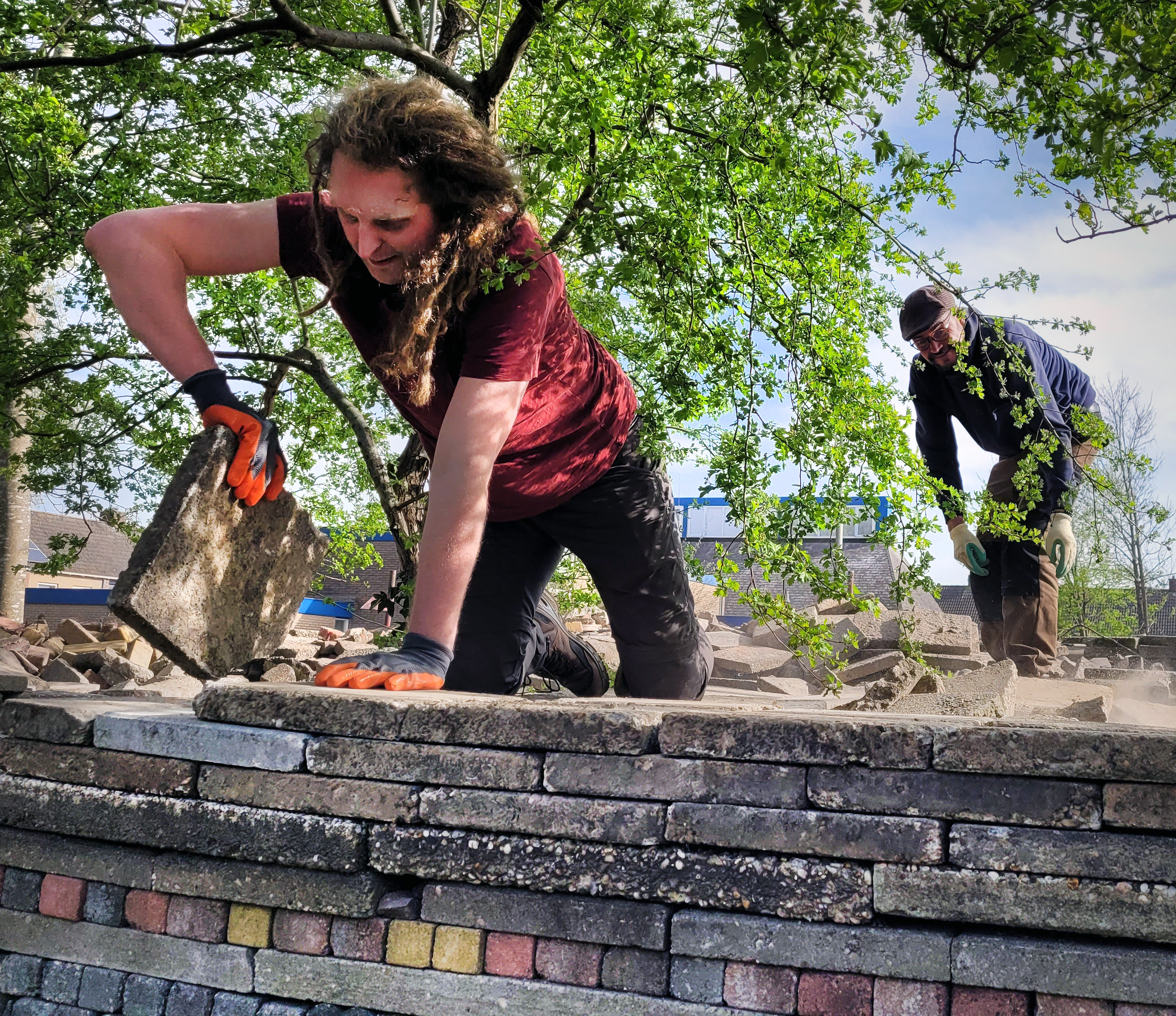 Gaststapelaar Jurrian Arnold in Le Roy tuin