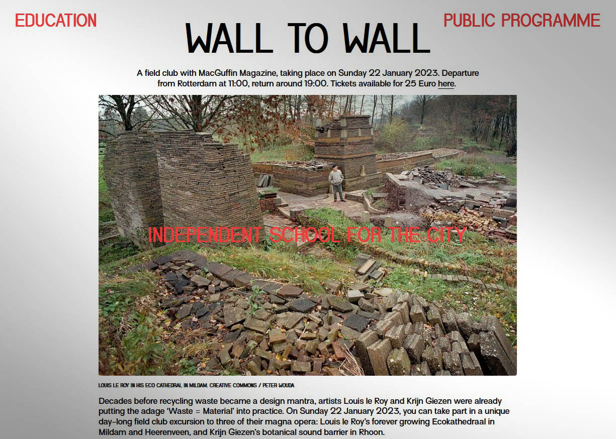 Wall to Wall excursie naar ecokathedralen vanuit Rotterdam