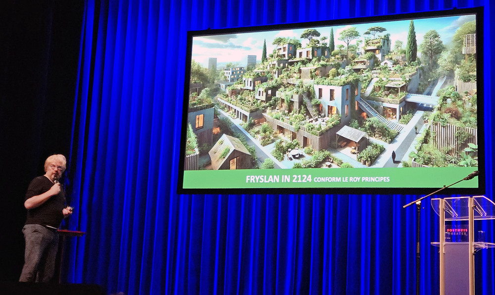 Presentatie "Hack de tijdgeest" van Klaas Sietse Spoelstra. (foto: Peter Wouda)